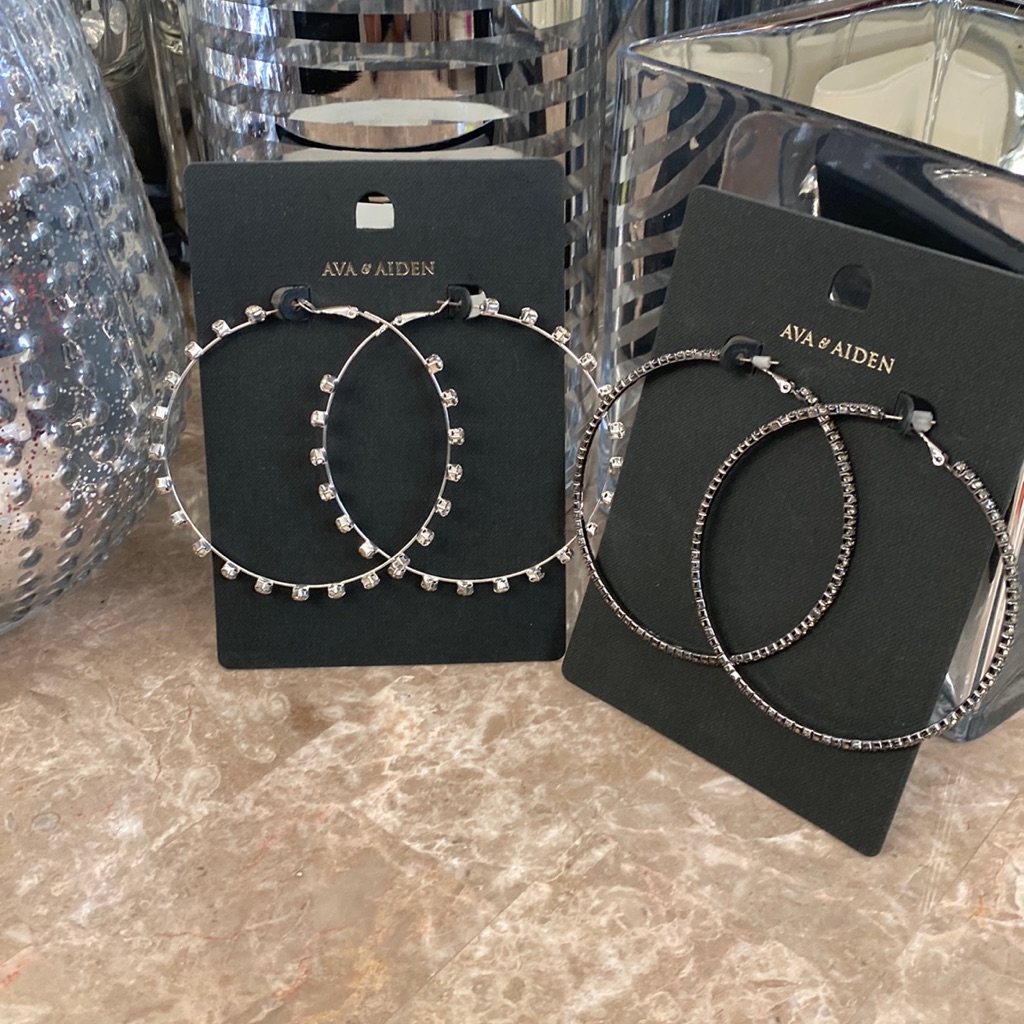 Gorgeous Bling Hoop Earrings